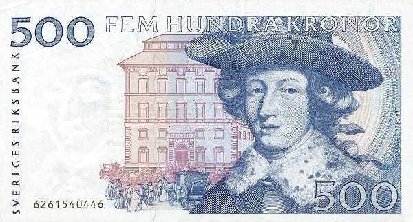 500 крон Швеции 1985-1986 года. Р-58 500 крон Швеции 1985-1986 года. Р-58
