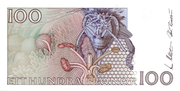 100 крон Швеции 1986-2000 года. Р-57 100 крон Швеции 1986-2000 года. Р-57
