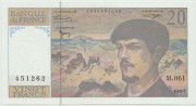 20 франков Франции 1980-1997 годов. P-151 20 франков Франции 1980-1997 годов. P-151