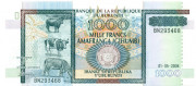 1000 франков Бурунди 1994-2009 годов. P-39 1000 франков Бурунди 1994-2009 годов. P-39