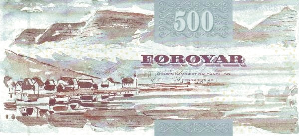 500 крон Фарерских островов 2004 года. Р-27 500 крон Фарерских островов 2004 года. Р-27