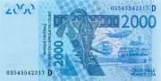 2000 франков Мали 2003 года p416d 2000 франков Мали 2003 года p416d