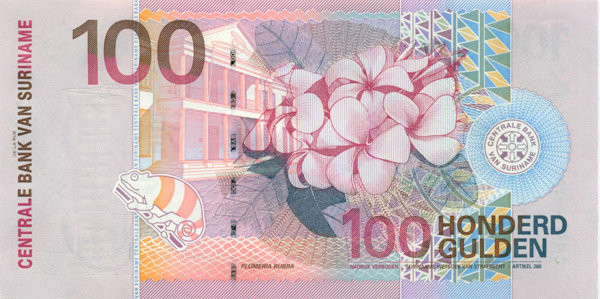 100 гульденов Суринама 2000 года p149
