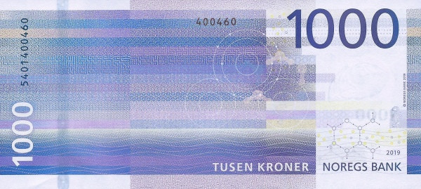 1000 крон Норвегии 2019 года. Р-57 1000 крон Норвегии 2019 года. Р-57