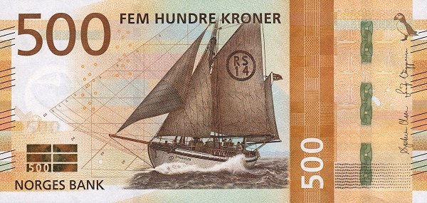 500 крон Норвегии 2018 года. Р-56 500 крон Норвегии 2018 года. Р-56