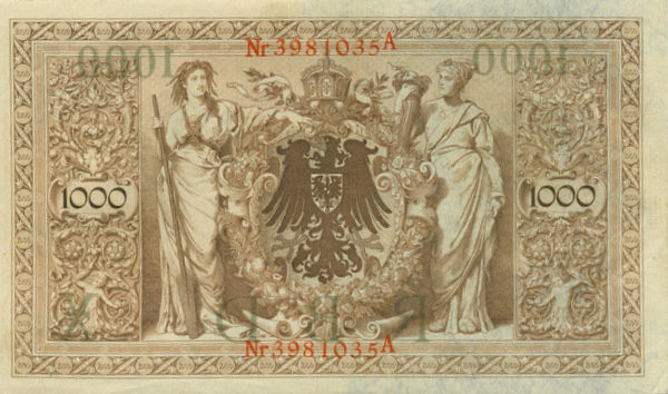 1000 марок Германии 1910 года. P-44 1000 марок Германии 1910 года. P-44