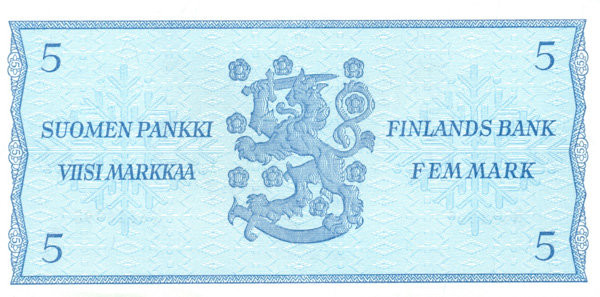 5 марок Финляндии 1963 года р106Aa(25)