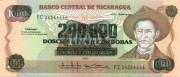 200.000 кордоба Никарагуа 1985 (1990) года р162 200.000 кордоба Никарагуа 1985 (1990) года р162