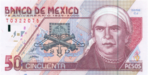 50 песо Мексики 2000 года р112(4)
