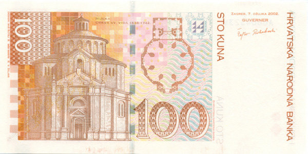 100 кун Хорватии 07.03.2002 года р41a