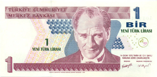1 лира Турции 2005 года р216