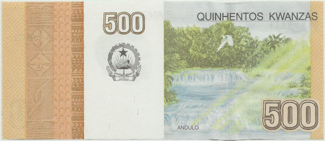 500 кванз Анголы 2012 года. P-155 500 кванз Анголы 2012 года. P-155