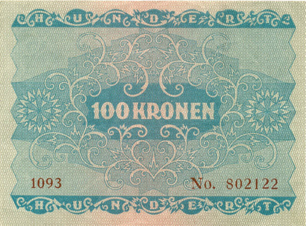 100 крон Австрии 1922 года. P-77