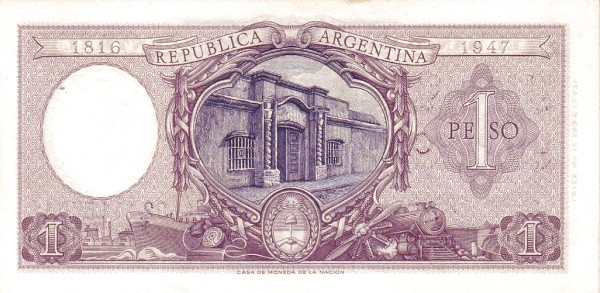 1 песо Аргентины 1952 года. Р-260 1 песо Аргентины 1952 года. Р-260