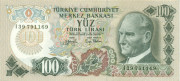 100 лир Турции 1970 года р189(2) 100 лир Турции 1970 года р189(2)
