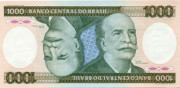 1000 крузейро Бразилии 1981-1986 годов. P-201 1000 крузейро Бразилии 1981-1986 годов. P-201