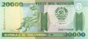 20 000 метикас Мозамбика 16.06.1999 года р140 20 000 метикас Мозамбика 16.06.1999 года р140