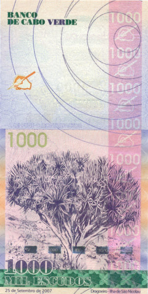 1000 эскудо Кабо-Верде 2007 года. P-70