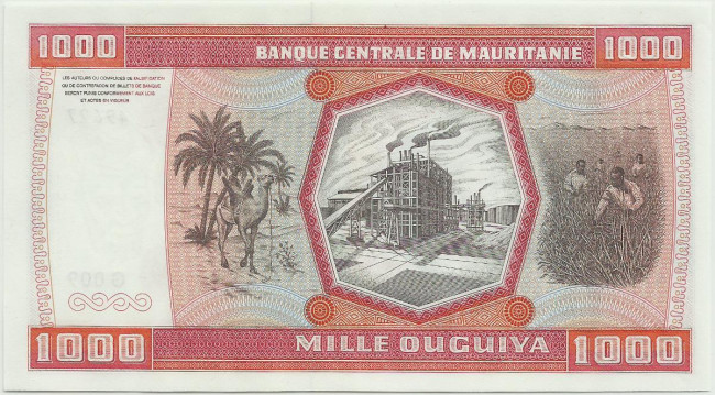 1000 угия Мавритании 1981 года. P-3D