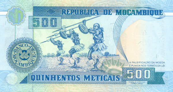 500 метикас Мозамбика 1991 года. Р-134