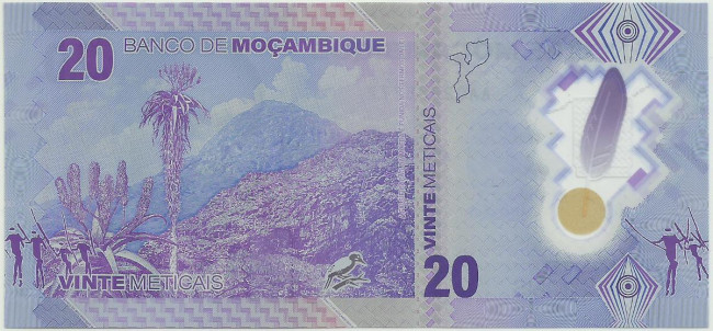 20 метикас Мозамбика 2024 года. P-W155