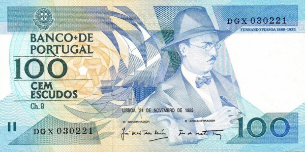 100 эскудо Португалии 1986-1988 года. Р-179
