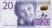 20 крон Швеции 2015-2024 года Р-69 20 крон Швеции 2015-2024 года Р-69