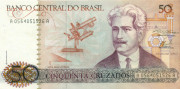 50 крузадо Бразилии 1986-1988 годов. P-210 50 крузадо Бразилии 1986-1988 годов. P-210