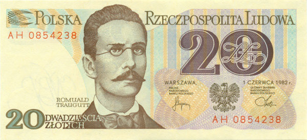 20 злотых Польши 01.06.1982 года р149a(2)