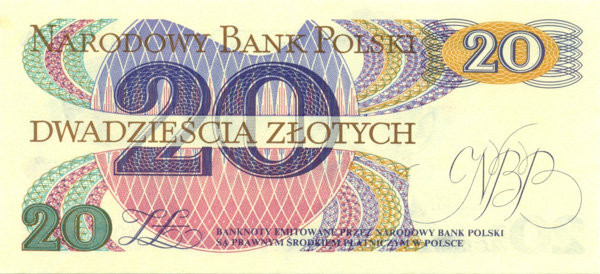20 злотых Польши 01.06.1982 года р149a(2)