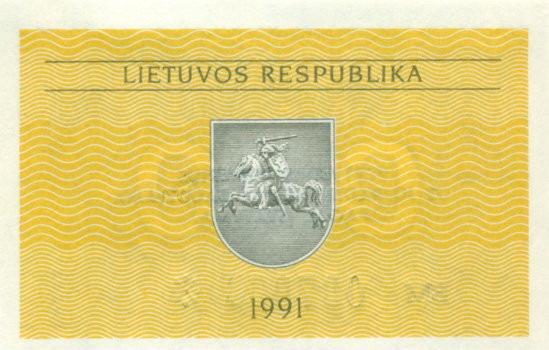 0,1 талона Литвы1991 года р29b