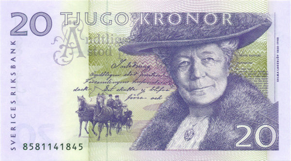 20 крон Швеции 1997-2008 года. Р-63