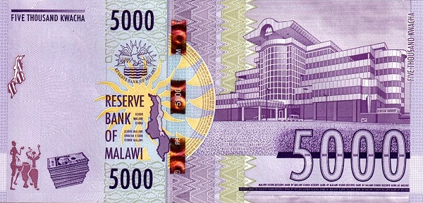 5000 квача Малави 2021-2026 года. Р-W71 5000 квача Малави 2021-2026 года. Р-W71