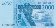 2000 франков Того 2014 года р816Т 2000 франков Того 2014 года р816Т