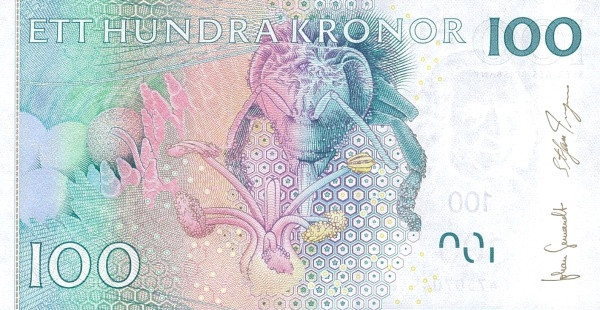 100 крон Швеции 2001-2014 года. Р-65 100 крон Швеции 2001-2014 года. Р-65