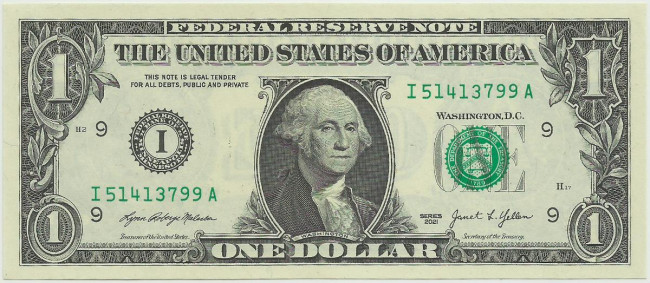 1 доллар США 2021 года. P-W549 1 доллар США 2021 года. P-W549