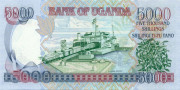 5000 шиллингов Уганды 2005 года р44b 5000 шиллингов Уганды 2005 года р44b