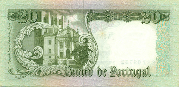 20 эскудо Португалии 1964 года p167b(8)