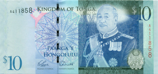 10 паанги Тонги 2009 года р40(1)